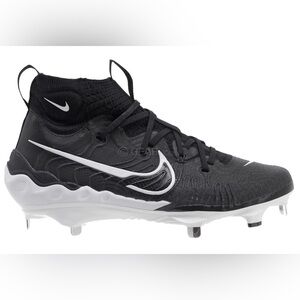 NIKE ALPHA HUARACHE NXT METAL BASEBALL CLEATS BLACK/WHITE NWOB Size 14